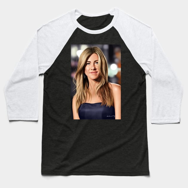 Jennifer Aniston Baseball T-Shirt by JinsungLim
